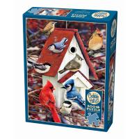 Cobble Hill Winter Birdhouse 500 Piece Puzzle-OMP45065