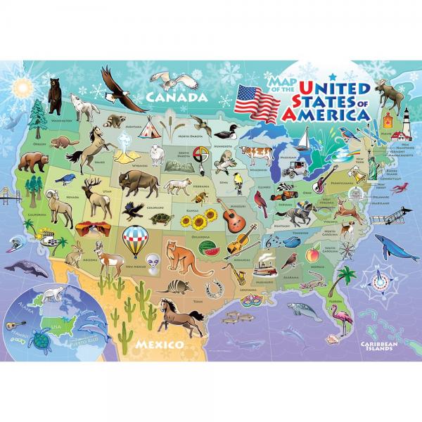 Cobble Hill USA Map Tray 35 Piece Puzzle