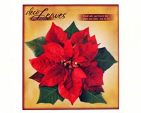 Poinsettia Flowers Deco Parchment Leaves-PAC7123