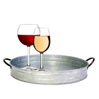 Aged Galvanized Serving Tray-PAN83236