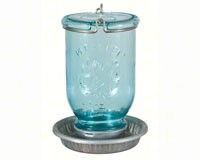 Antique Wide Blue Glass Waterer-PP783