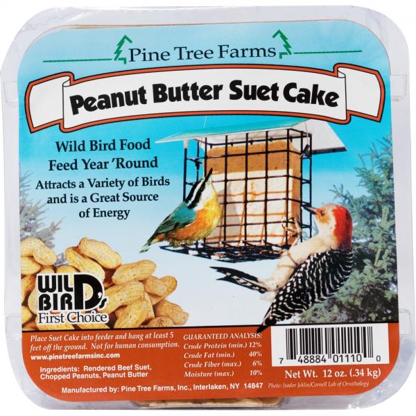 12 oz Peanut Butter Suet Cake Plus Freight