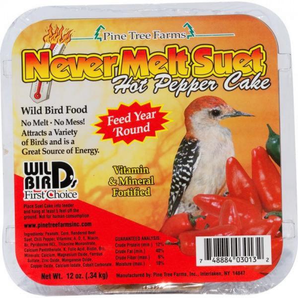 Never Melt Suet Hot Pepper 12 oz Plus Freight