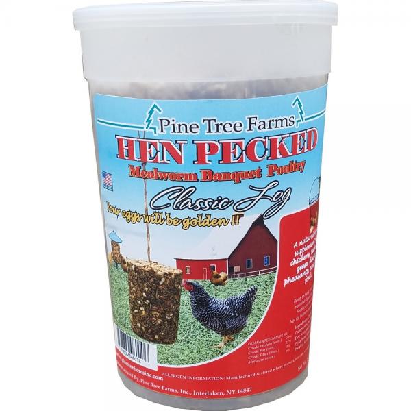 Hen Pecked Mealworm Poultry Classic Log 28 oz Plus Freight