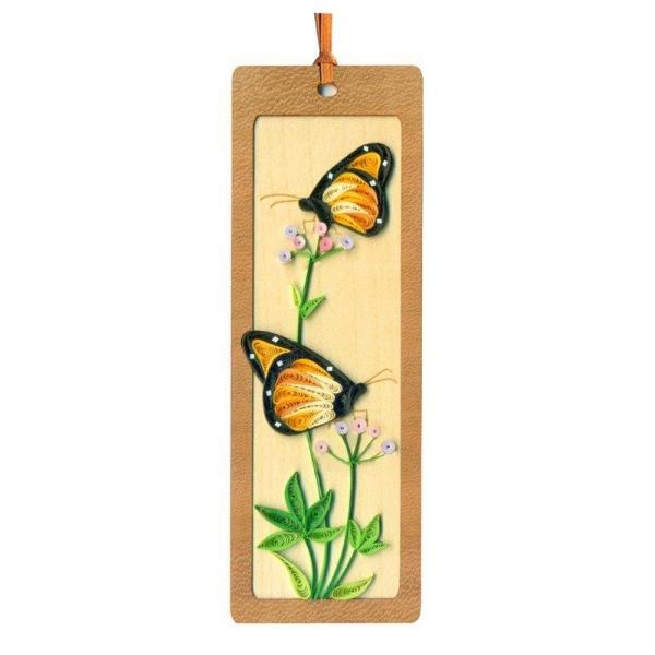 Monarch Butterflies Hand Quilled Bookmark