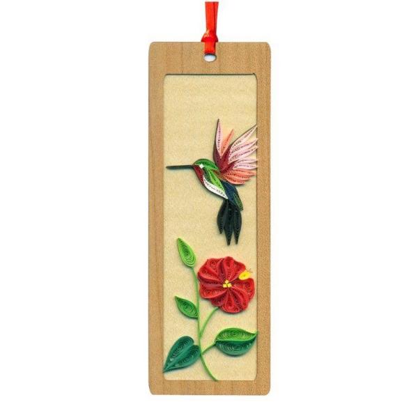 Hummingbird Hand Quilled Bookmark