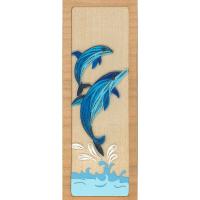 Dolphins Hand Quilled Bookmark-PCBM12038