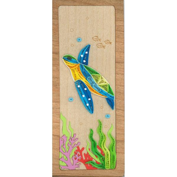 Sea Turtle Hand Quilled Bookmark