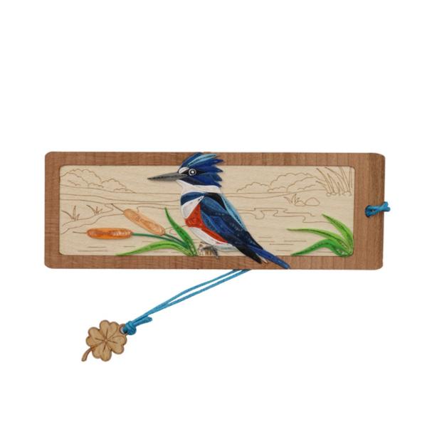 Kingfisher Hand Quilled Bookmark