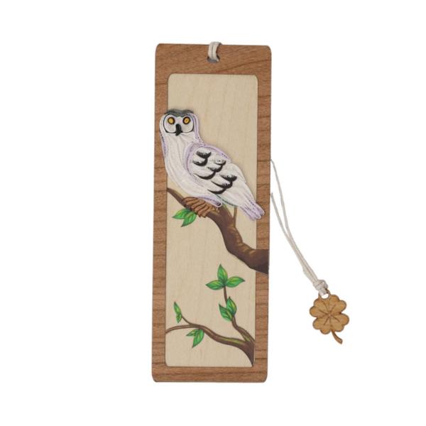 Snowy Owl Hand Quilled Bookmark