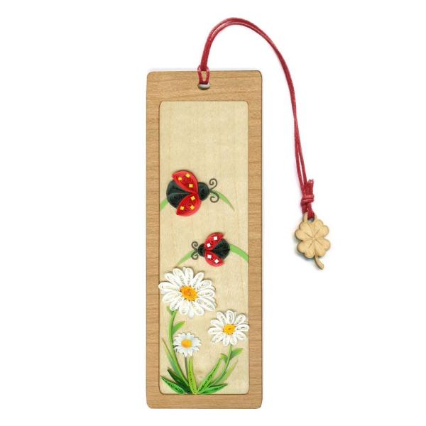Lady Bugs Quilled Bookmark Lady Bugs Quilled Bookmark