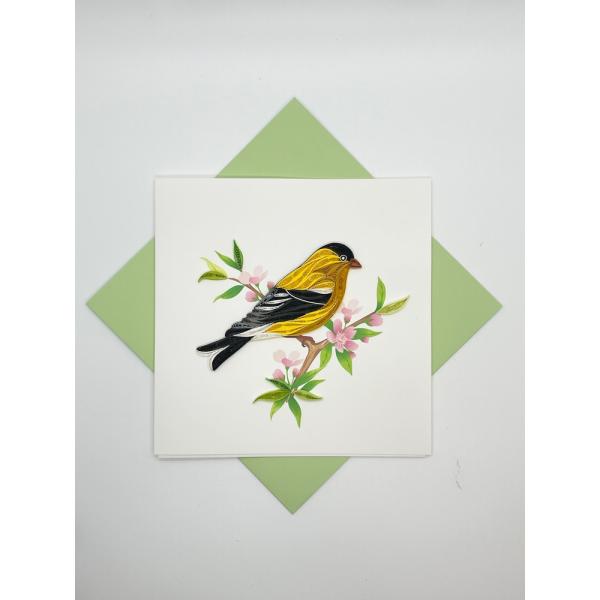 Goldfinch Quilled Card