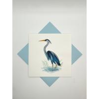 Blue Heron Quilled Card-PCQC10310