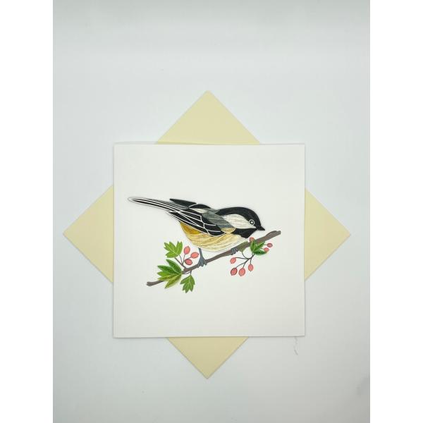 Chickadee Quilled Card