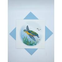 Sea Turtle Quilled Card-PCQC10338