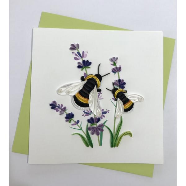 Bees Quilled Card