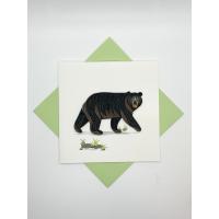Black Bear Quilled Card-PCQC10361