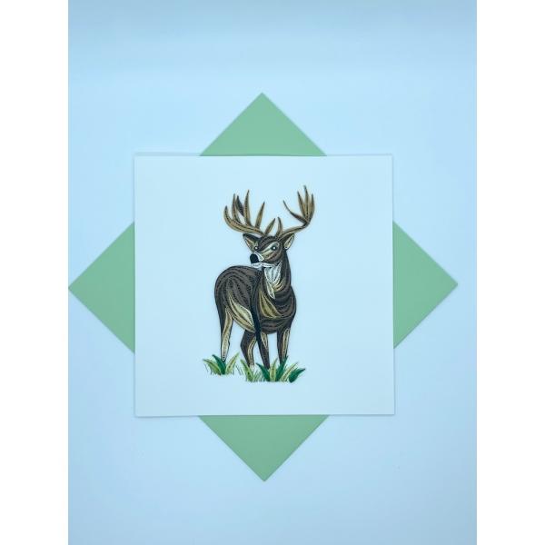 Deer Quilled Card