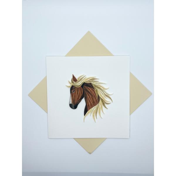 Horse Quilled Card