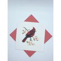 Male Quilled Cardinal Quilled Card-PCQC10442