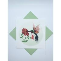 Hummingbird Quilled Card-PCQC10446