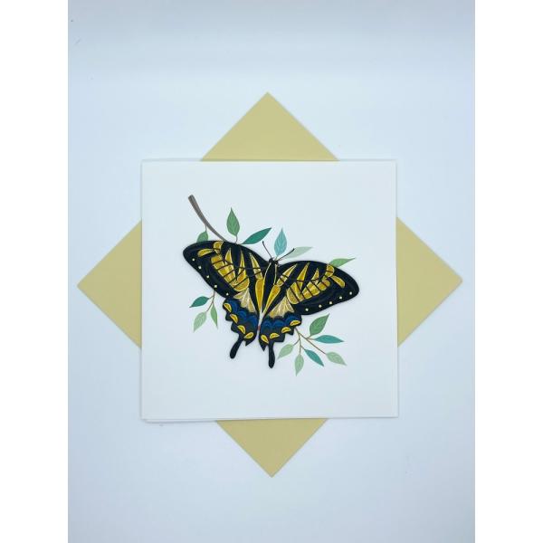 Swallow Tail Butterfly Quilled Card