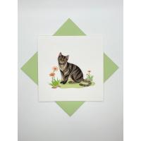 Cat Quilled Card-PCQC10564