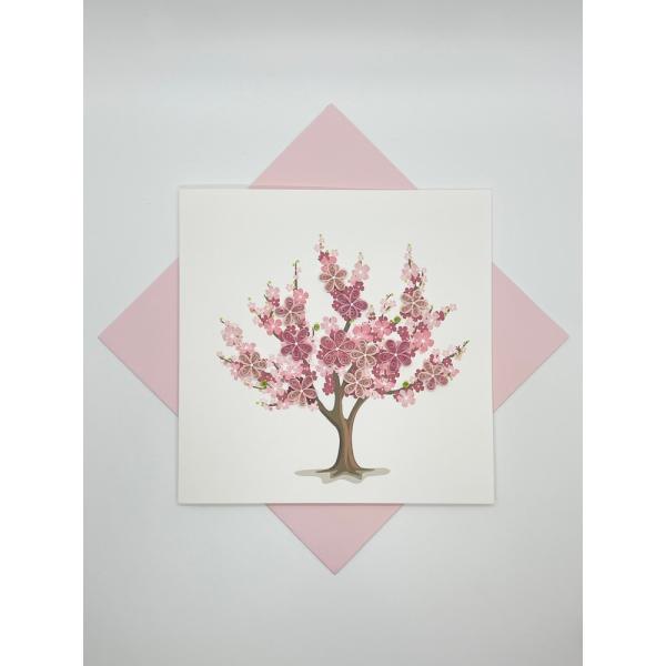 Cherry Blossom Tree Quilled Card