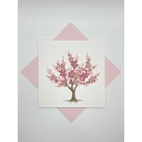 Cherry Blossom Tree Quilled Card-PCQC10602