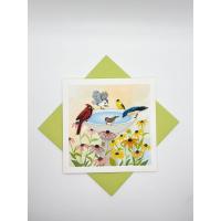 Bird Bath Quilled Card-PCQC10738