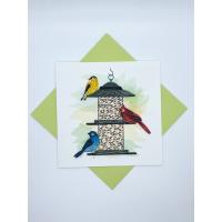 Bird Feeder Quilled Card-PCQC10740