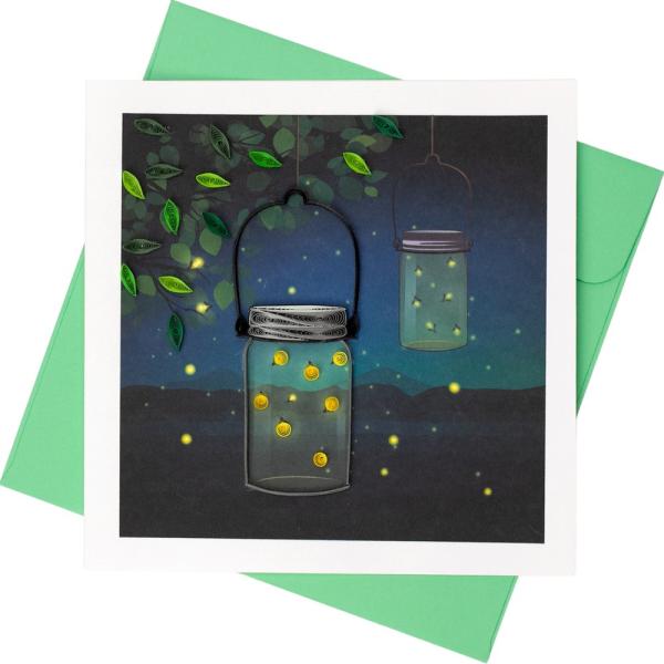 Fireflies Quilled Card