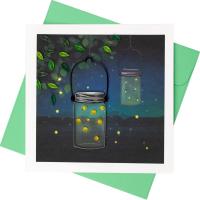 Fireflies Quilled Card-PCQC10743