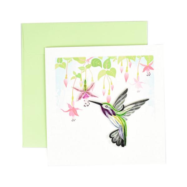 Hummingbird Quilled Card