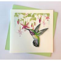 Hummingbird Quilled Card-PCQC10755