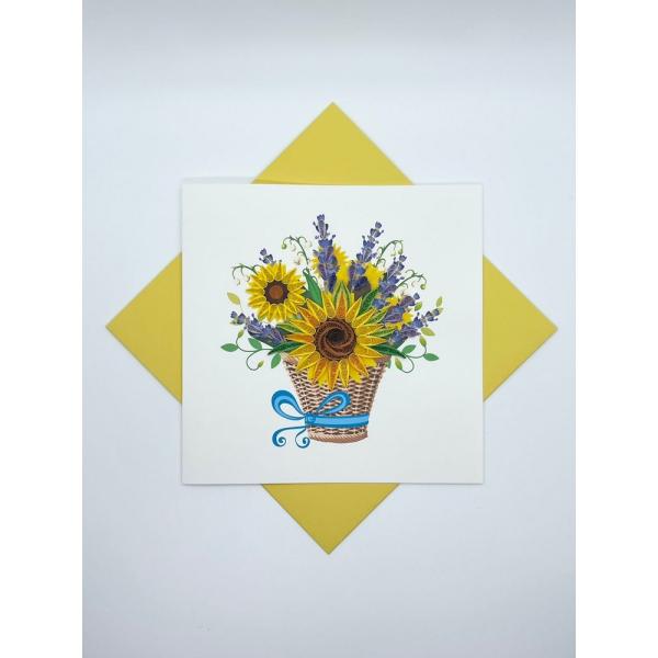 Sunflowers Quilled Card