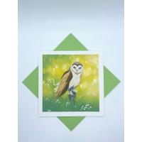 Barn Owl Quilled Card-PCQC10912