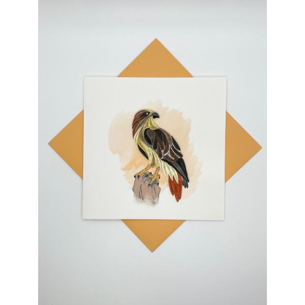 Red Tail Hawk Quilled Card