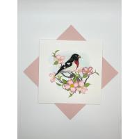 Rose Breasted Grosbeak Quilled Card-PCQC10961