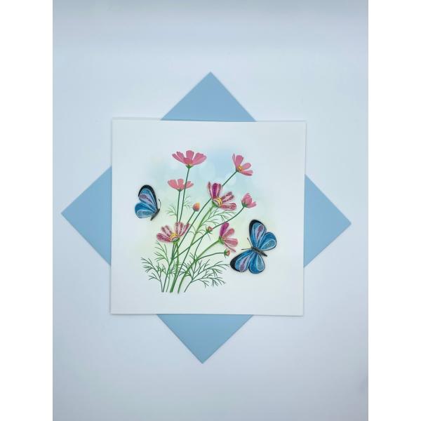 Butterflies Quilled Card