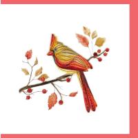 Female Quilled Cardinal Quilled Card-PCQC12150