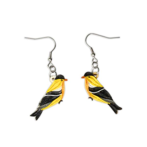 Goldfinch Quilled Earrings