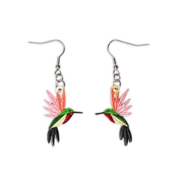 Hummingbird Quilled Earrings