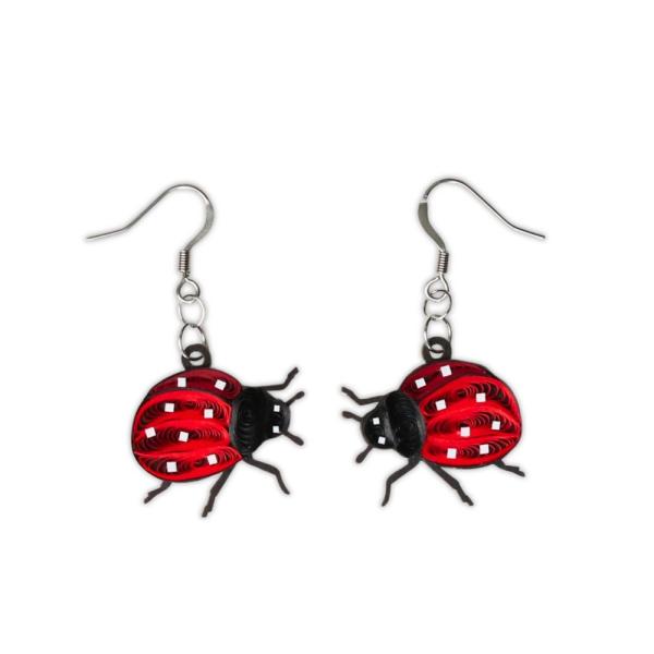 Ladybug Quilled Earrings