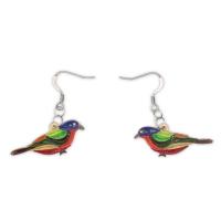 Painted Bunting Quilled Earrings-PCQE12168