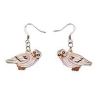 Snowy Owl Quilled Earrings-PCQE12173