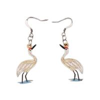 Sandhill Crane Quilled Earrings-PCQE12175