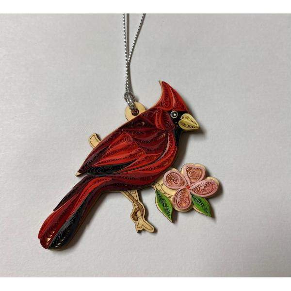 Cardinal Quilled Ornament