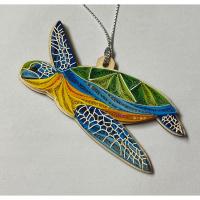 Sea Turtle Quilled Ornament-PCQO11007