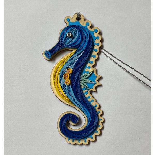 Sea Horse Quilled Ornament